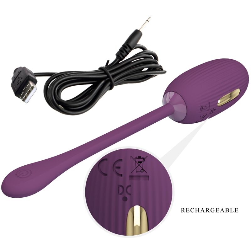 App Series Pretty Love - Doreen Purple Wiederaufladbares Vibrations-ei