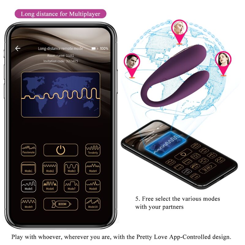 Pretty Love – August Remote Global Doppelt Vergnügen Vibrator