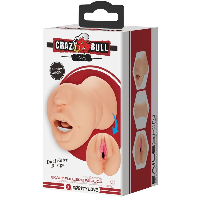 Crazy Bull – Zoey Vaginaförmiger Mastubador mit Doppeltem Eingang