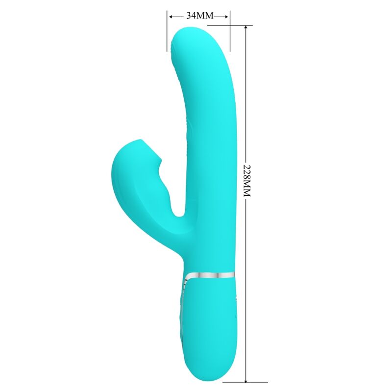 Pretty Love Perlita Multifunktions-3-in-1-g-punkt-vibrator Aqua Grün