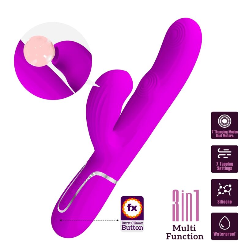 Pretty Love Perlita Multifunktions-3-in-1-g-spot-vibrator Violett