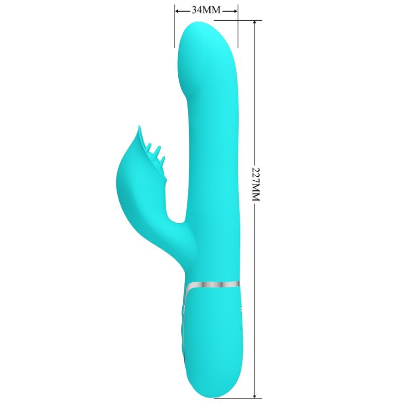 Pretty Love – Rabbit Vibrator Pearls Aqua Green