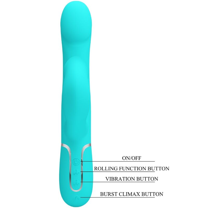 Pretty Love – Rabbit Vibrator Pearls Aqua Green
