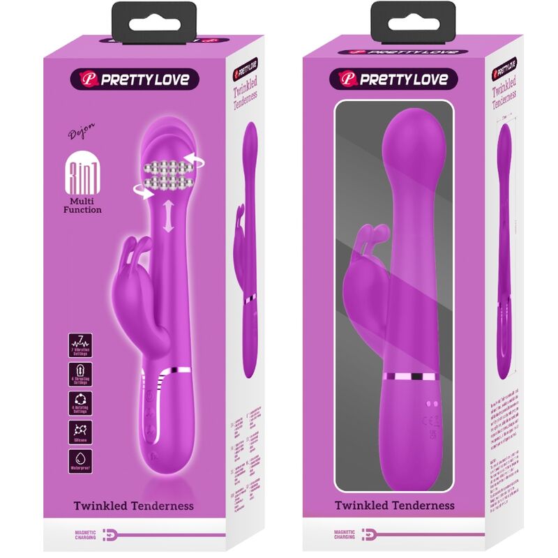 Pretty Love – Dejon Rabbit Vibrator 3 in 1 Multifunktionsviolett