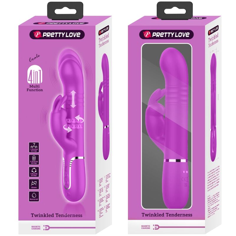 Pretty Love – Coale Rabbit Vibrator Perlen Violet
