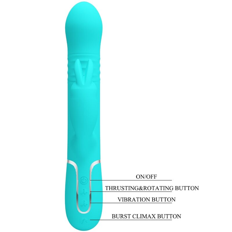 Pretty Love – Coale Rabbit Vibrator Perlen Aquagrün