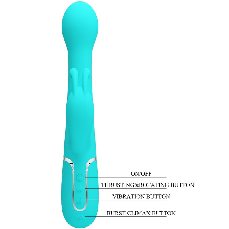 Pretty Love – Dejon Rabbit Vibrator 3 in 1 Multifunktions-Aquagrün