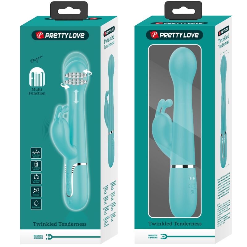 Pretty Love – Dejon Rabbit Vibrator 3 in 1 Multifunktions-Aquagrün