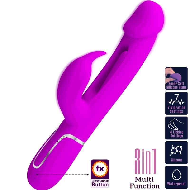 Pretty Love – Dejon Rabbit Vibrator 3 in 1 Multifunktions Fucsia
