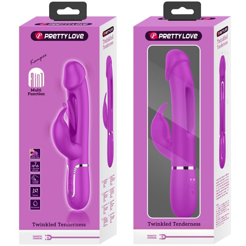 Pretty Love – Dejon Rabbit Vibrator 3 in 1 Multifunktions Fucsia