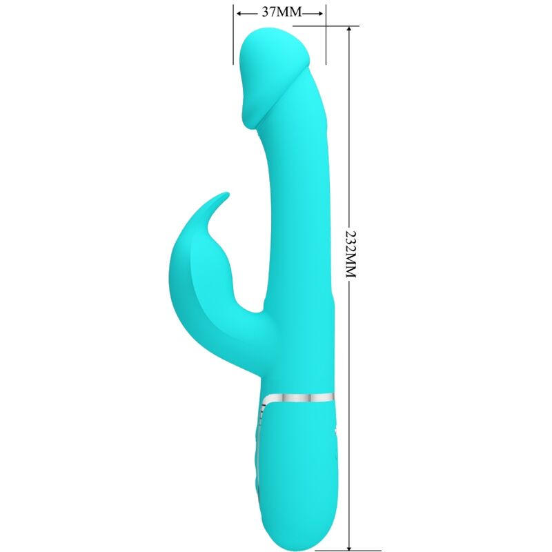 Pretty Love – Dejon Rabbit Vibrator 3 in 1 Multifunktions-Aquagrün