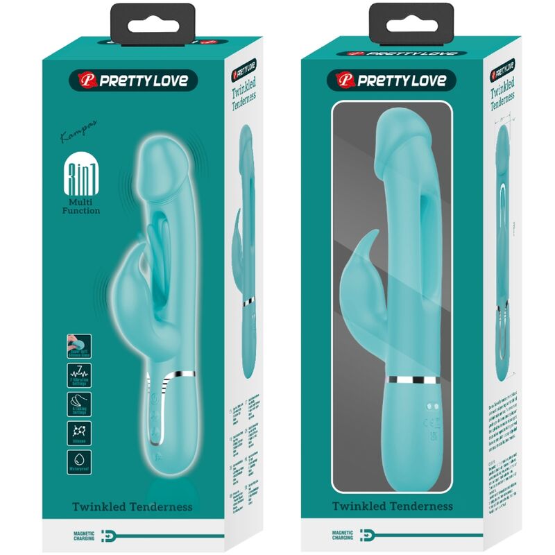 Pretty Love – Dejon Rabbit Vibrator 3 in 1 Multifunktions-Aquagrün