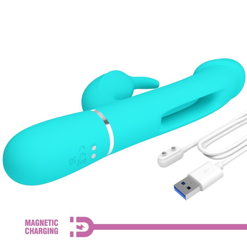 Pretty Love – Dejon Rabbit Vibrator 3 in 1 Multifunktions-Aquagrün