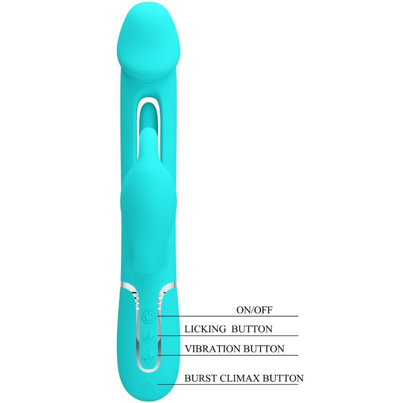 Pretty Love – Dejon Rabbit Vibrator 3 in 1 Multifunktions-Aquagrün