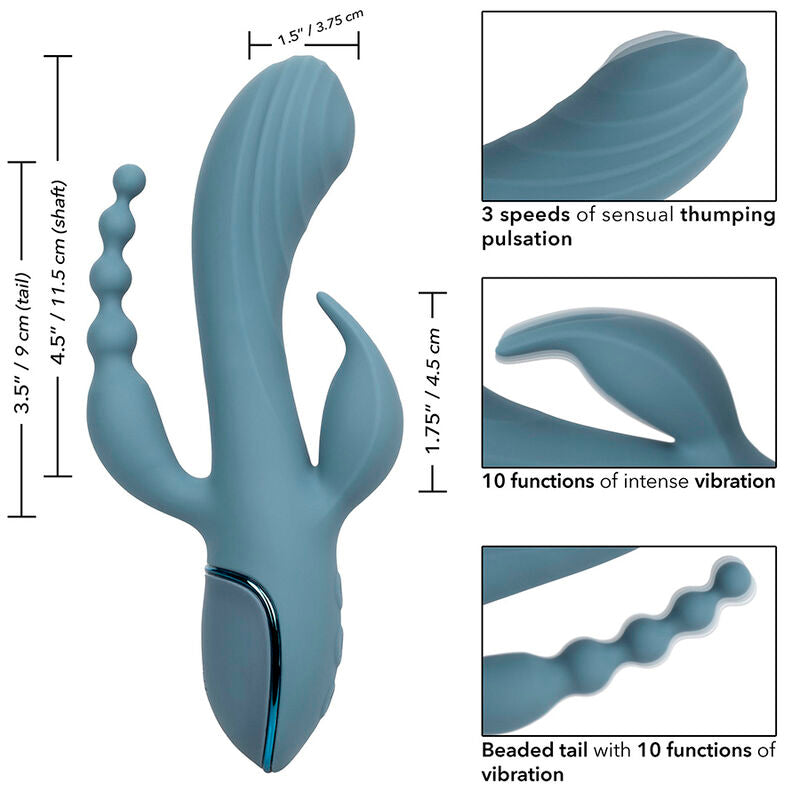 Calexotics – Vibrator Triple Ecstasy Grau