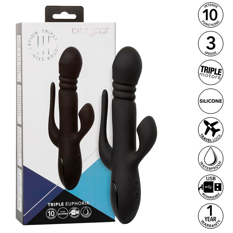Calexotics – Vibrator Triple Euphoria Schwarz