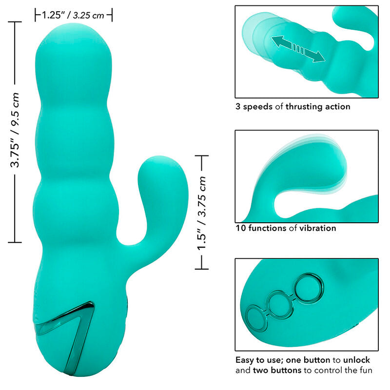 Calexotics – Del Mar Diva Vibrator Rabbir Aqua Grün von California…