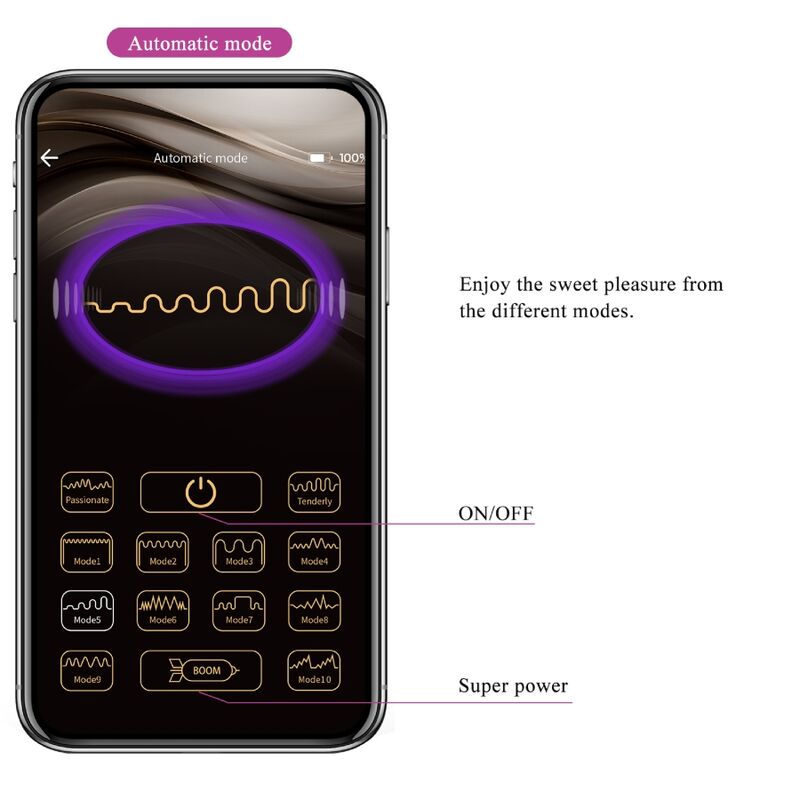 App Series Pretty Love - Nymph Vibrierendes Ei App-gesteuert Lila