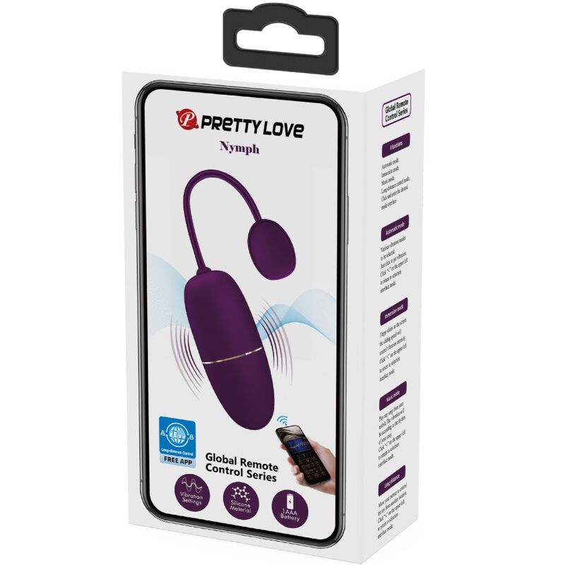 App Series Pretty Love - Nymph Vibrierendes Ei App-gesteuert Lila