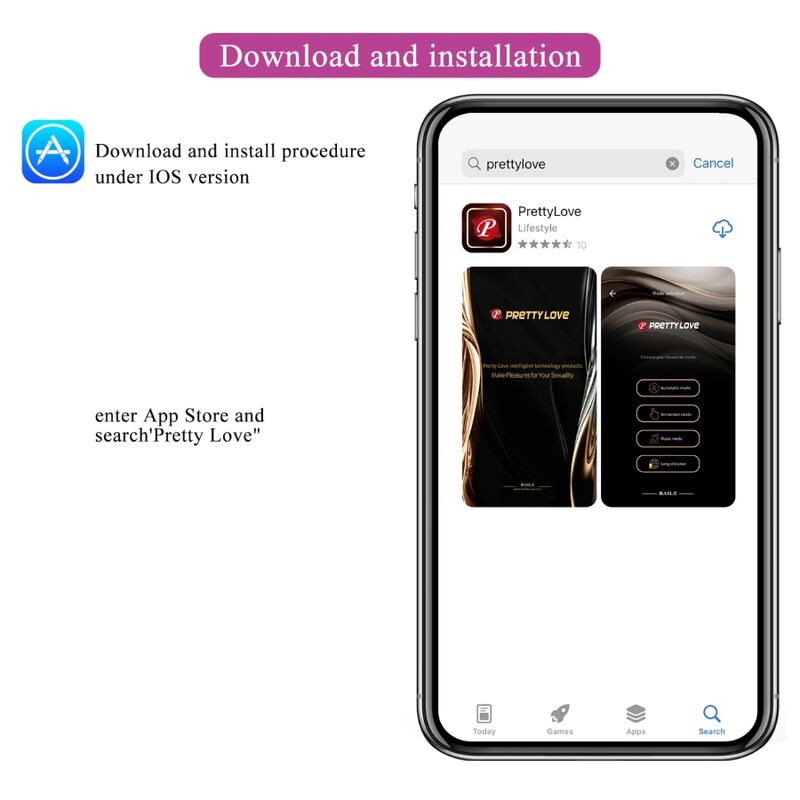 App Series Pretty Love - Fisherman App-gesteuertes Vibrierendes Ei...