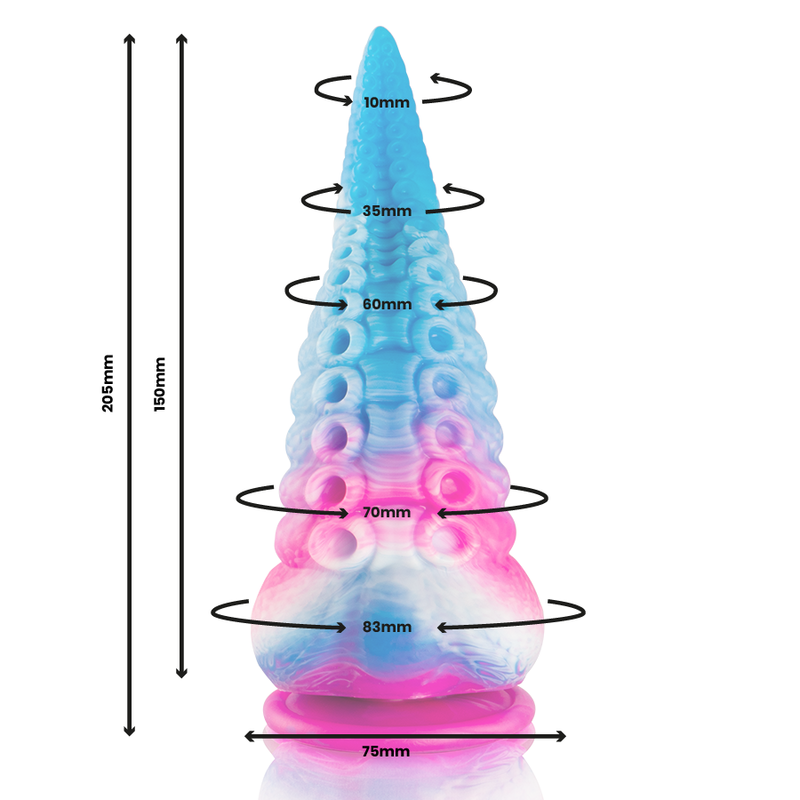 Epic – Phorcys Blauer Tentakel-DILDO, Grosse Grösse