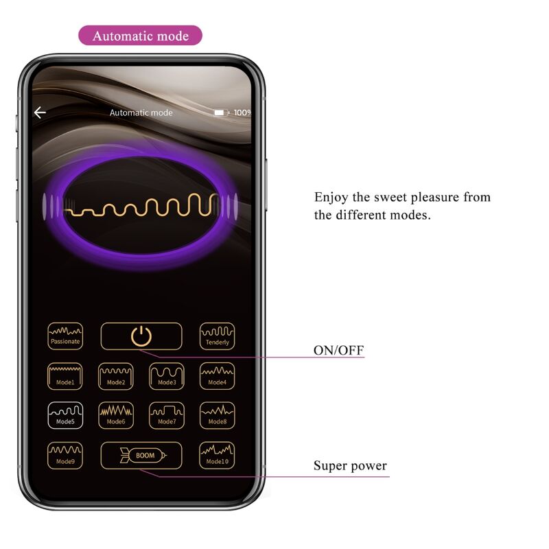 App Series Pretty Love - Casper Lila Wiederaufladbares Vibrierendes Ei