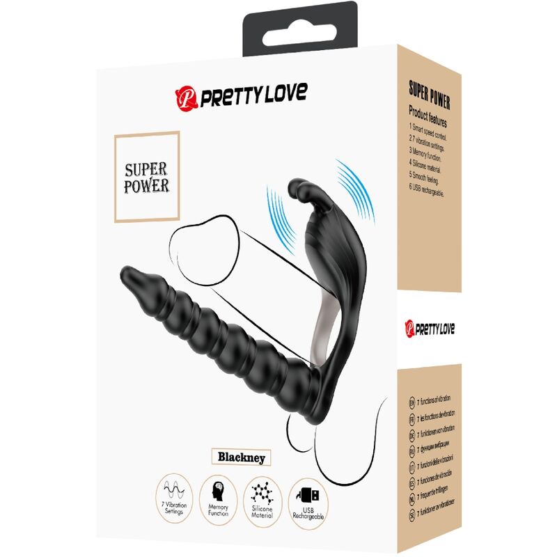 Pretty Love – Blackney Penisringe mit Vibrator-Plug