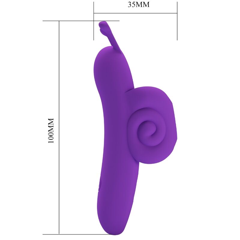 Pretty Love – Snail Leistungsstarker Lila Fingerstimulator