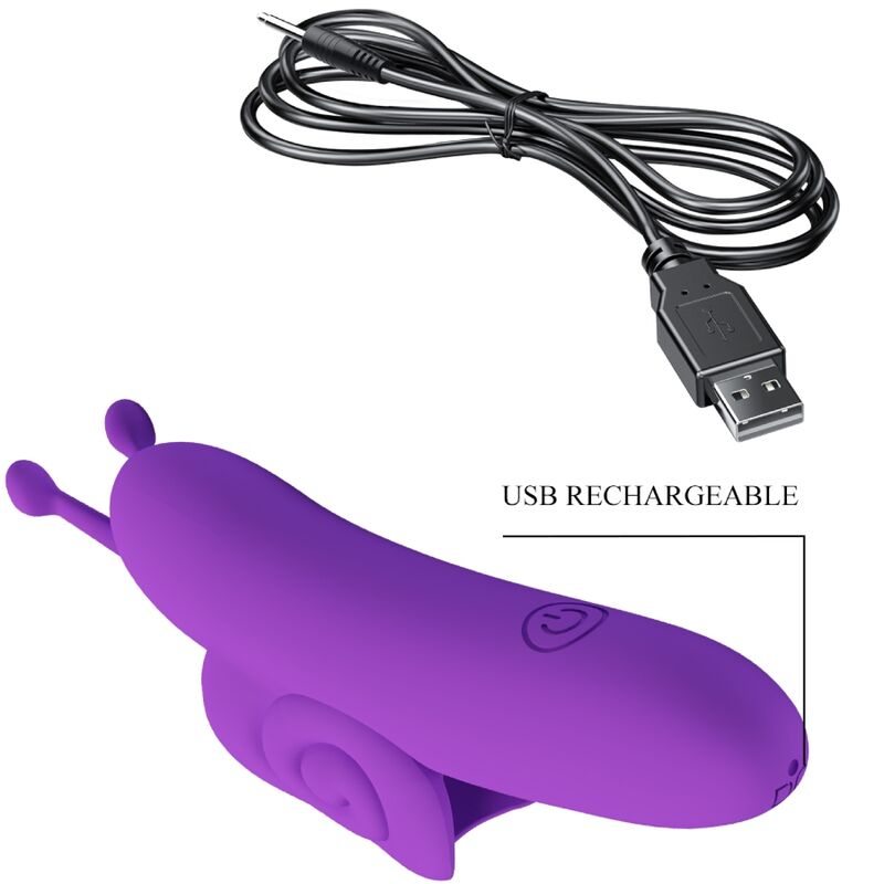 Pretty Love – Snail Leistungsstarker Lila Fingerstimulator