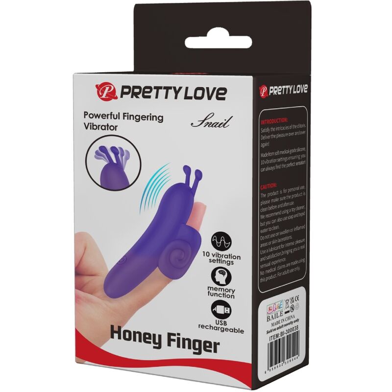 Pretty Love – Snail Leistungsstarker Lila Fingerstimulator