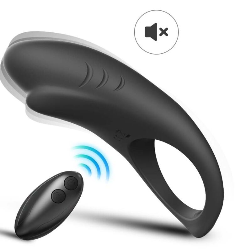 Armony – Shark Vibratorring für Paare Fernbedienung Schwarz