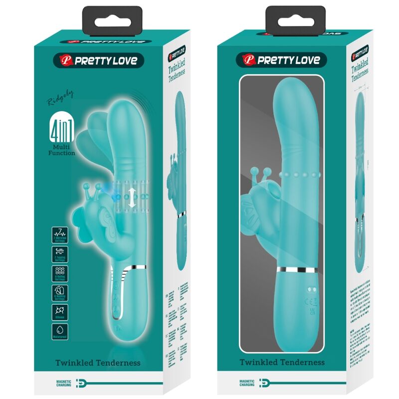 Pretty Love Multifunktions-kaninchenvibrator 4 in 1 Schmetterling...