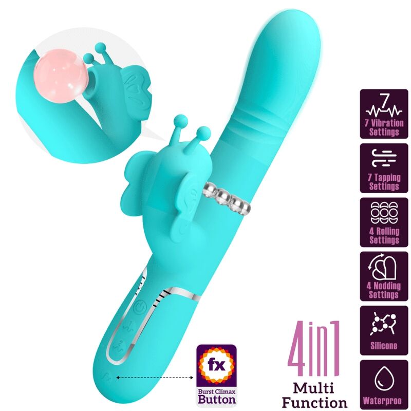 Pretty Love Multifunktions-kaninchenvibrator 4 in 1 Schmetterling...