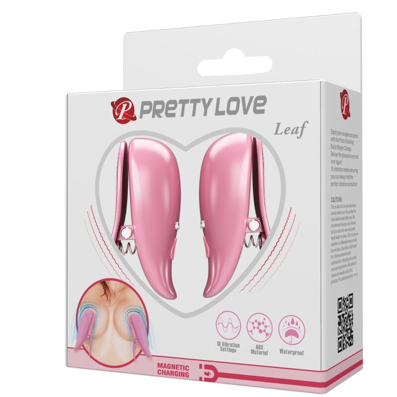 Pretty Love – Leaf Vibrierende Nippelklemmen Rosa
