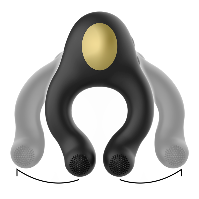 Armony – Silikon-Vibratorring 3 Motoren Wiederaufladbar Schwarz – Gold