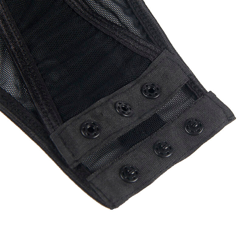 SUBBLIME - TEDDY MIT STRUMPFBAND-DETAIL BRUST SCHWARZ L/XL