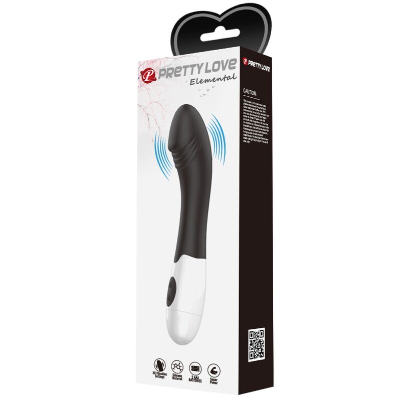 Pretty Love – Elemental G-Spot Vibrator 30 Modi Schwarz