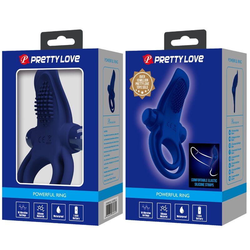 Pretty Love – Bronson Doppelring mit Vibration Blau