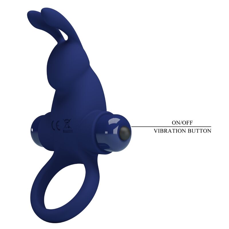 Pretty Love – Jiro Kaninchenring mit Vibration Blau