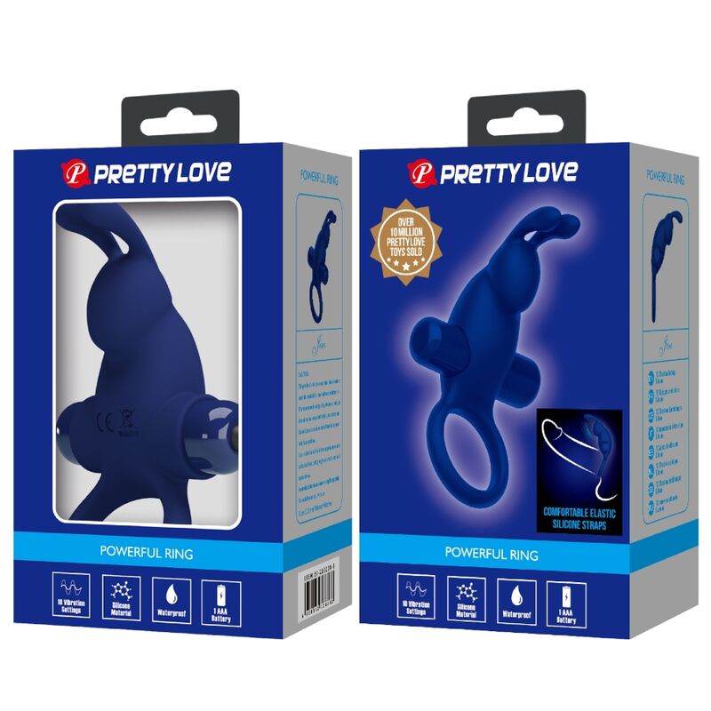 Pretty Love – Jiro Kaninchenring mit Vibration Blau