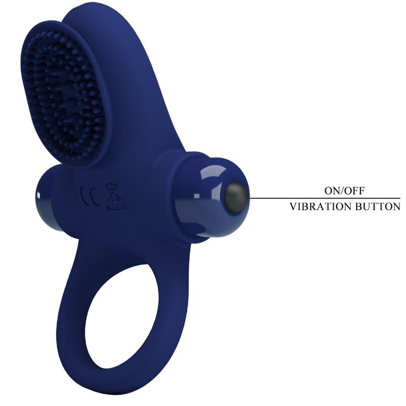 Pretty Love – Palle Ring mit Vibration Blau