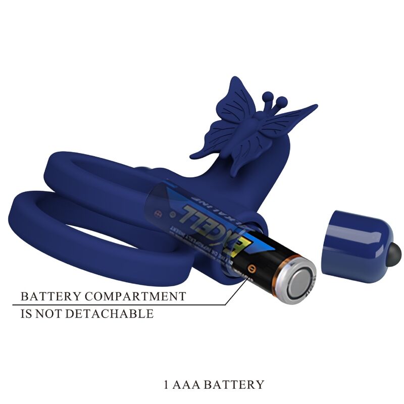 Pretty Love – Jamele Doppelring mit Vibration & Schmetterlingstimul...