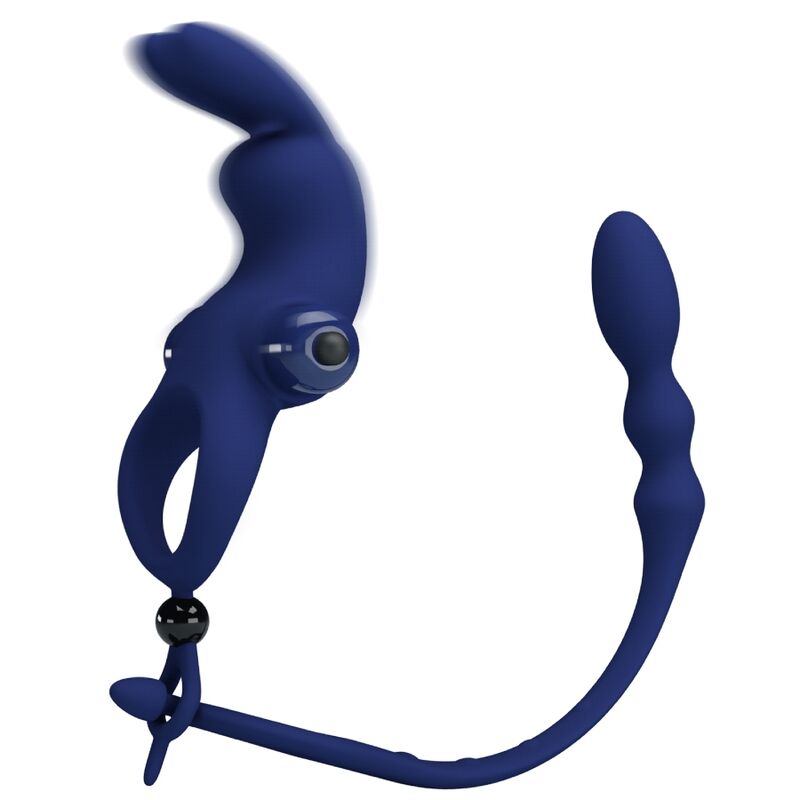 Pretty Love – Ayad Rabbit Vibratorring mit Stecker Blau