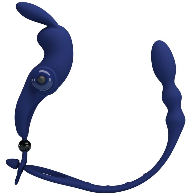 Pretty Love – Ayad Rabbit Vibratorring mit Stecker Blau