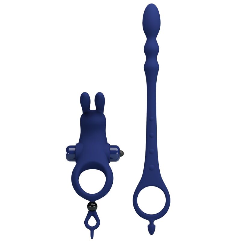 Pretty Love – Ayad Rabbit Vibratorring mit Stecker Blau