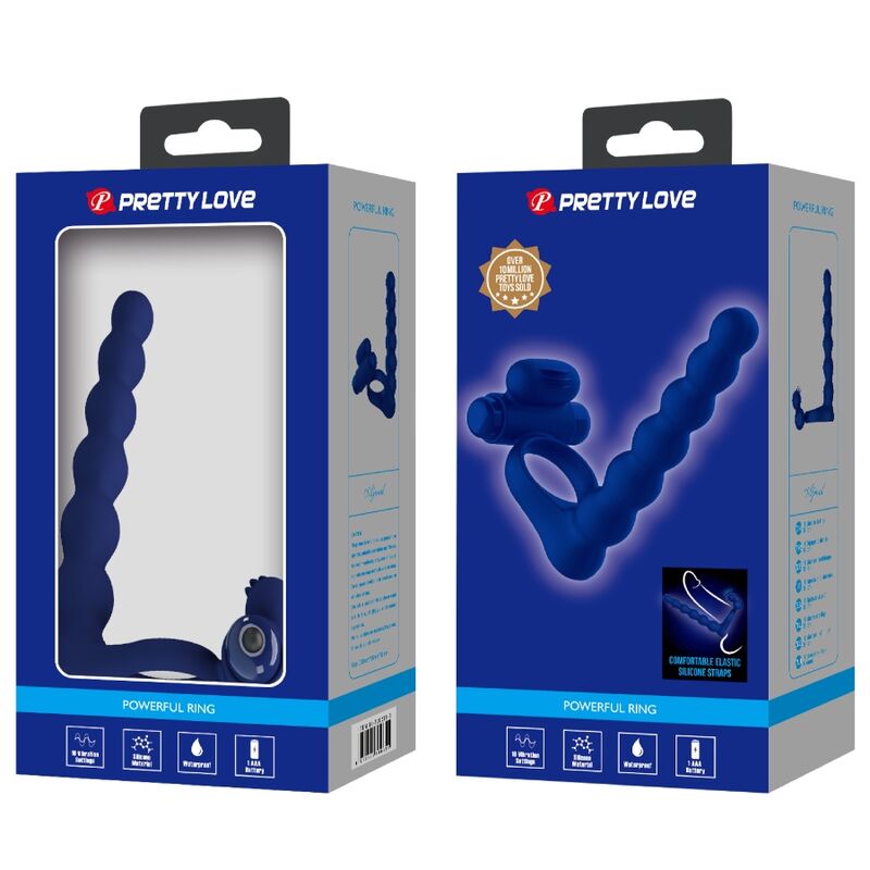 Pretty Love – Ajmal Vibrationsring mit Stecker Blau
