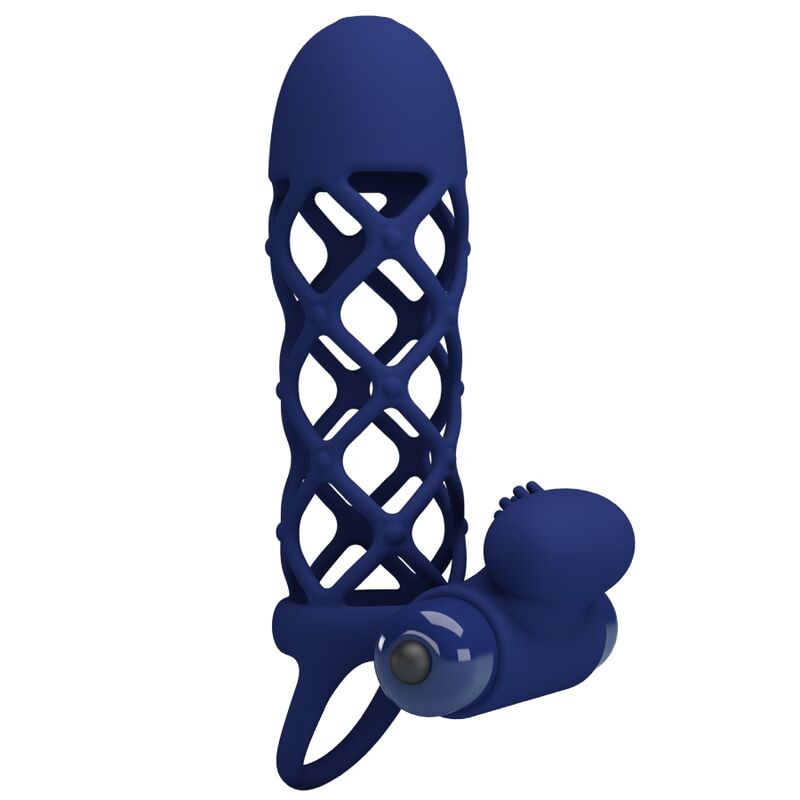 Pretty Love – Giann Vibratorring mit Silikonhülle Blau