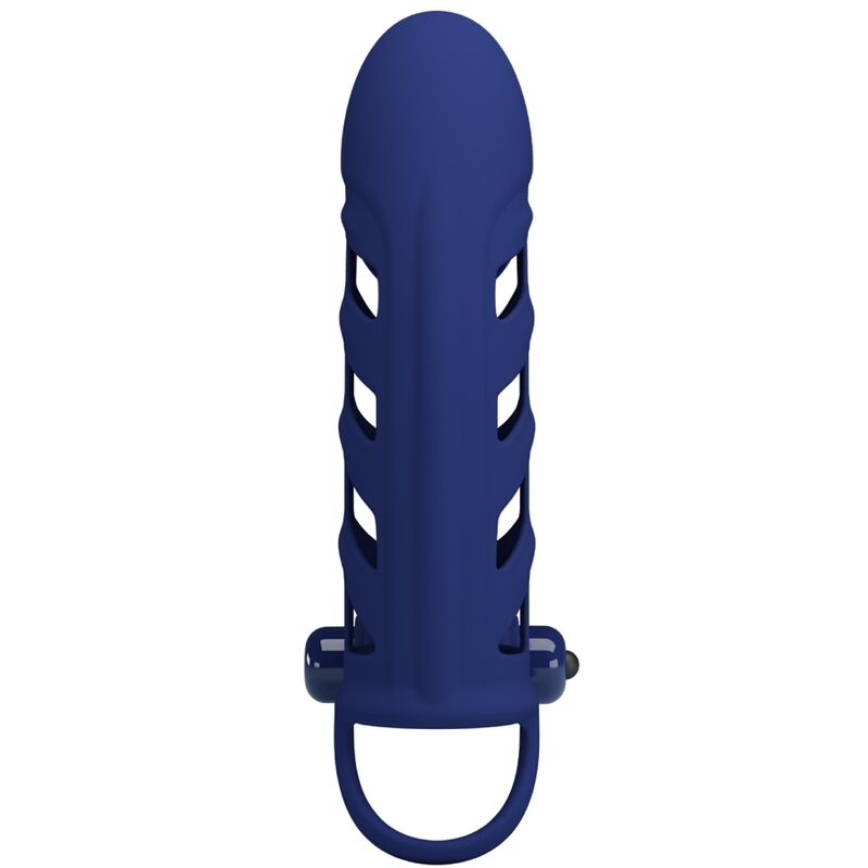 Pretty Love – Altaf Vibratorring mit Silikonhülle Blau