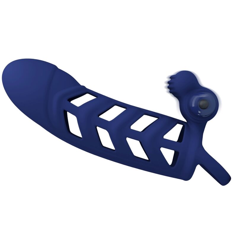 Pretty Love – Altaf Vibratorring mit Silikonhülle Blau