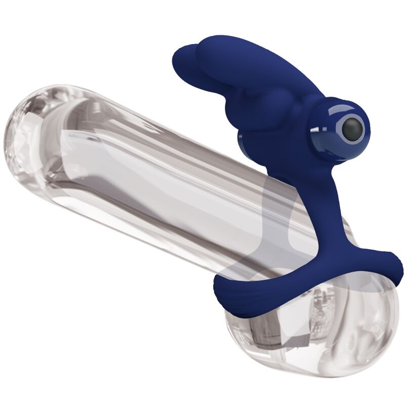 Pretty Love – Francisco Doppelter Vibrationsring Kaninchen Blau
